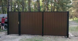 Купить распашные ворота из профнастила Каменск-Уральский, цена от 2716 руб.